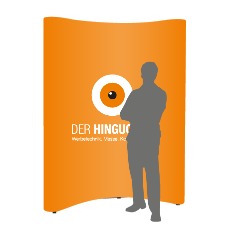 Pop-Up Faltwand | 2 x 3 Felder gebogen | einseitig bedruckt