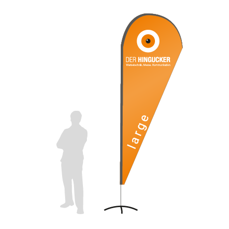Beachflag Drop | Large (350 cm) | einseitig bedruckt