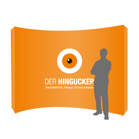 Textilfaltwand | 4 x 3 Felder gebogen | einseitig bedruckt