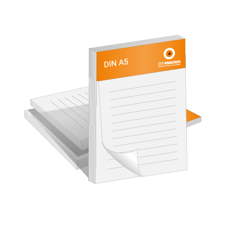 Blöcke ohne Deckblatt mit Sonderfarbe | DIN A5 | einseitig bedruckt