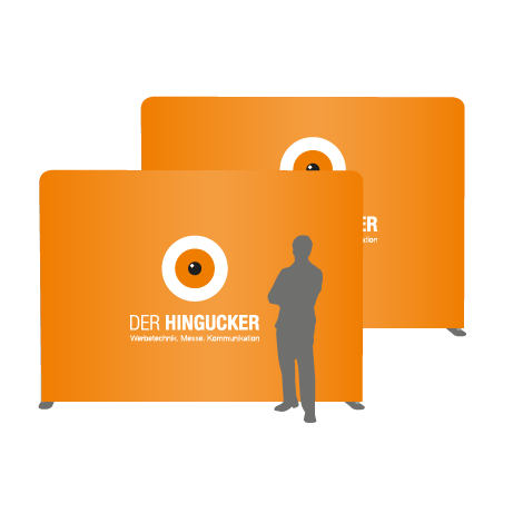 Textilwand ALU | 300er gerade | beidseitig bedruckt