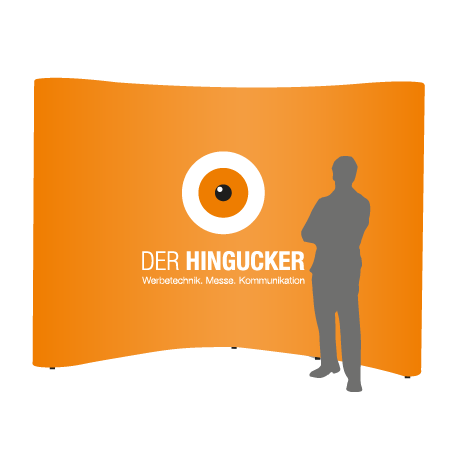 Pop-Up Faltwand | 4 x 3 Felder gebogen | einseitig bedruckt