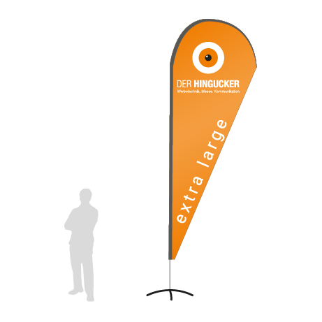 Beachflag Drop | Extra Large (460 cm) | einseitig bedruckt