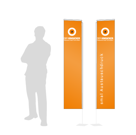 Beachflag Rechteck Austauschdruck | Small (200 cm) | beidseitig bedruckt